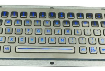 MKA-65-L Компактная промышленная клавиатура  с подсветкой из нержавеющей стали