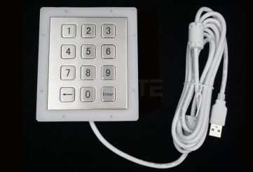 MKA-12N-V1 металлический кейпад 12 кнопок IP65 промышленная клавиатура из нержавеющей стали