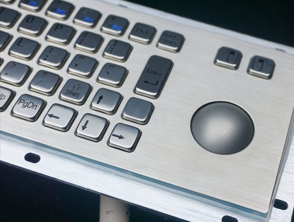 MKA-67-B-V1 промышленная из нержавеющей стали клавиатура с трекболом