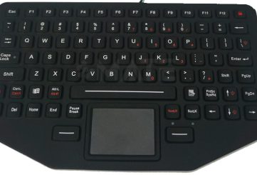 MKB-89-PL-IN силиконовая клавиатура с тачпадом, 89 клавиш, IP67, с подсветкой, панельный монтаж