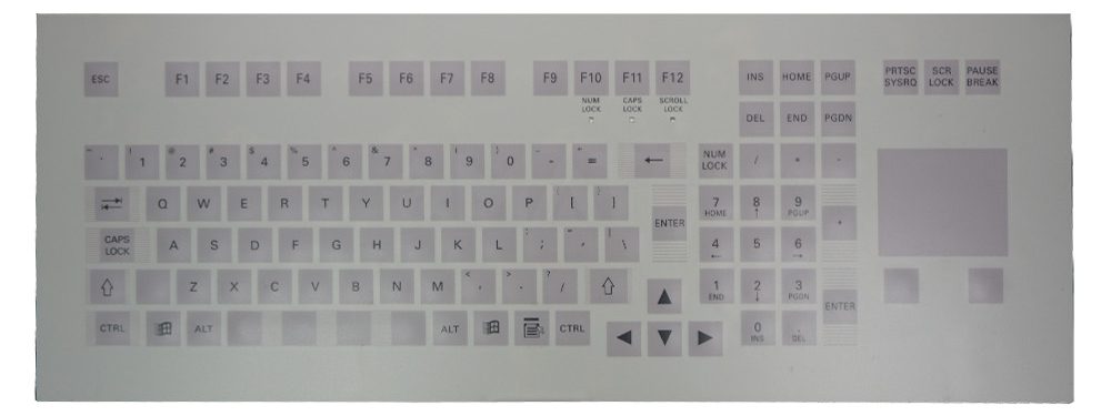 MKC-110-PN Промышленная мембранная клавиатура с тачпадом
