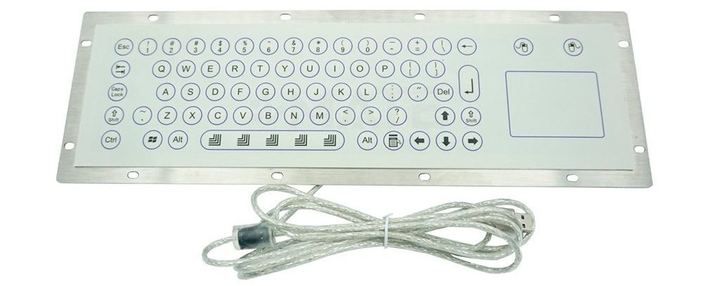 MKC-67-P промышленная мембранная клавиатура с тачпадом IP67