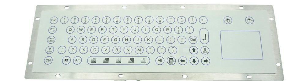 MKC-67-P мембранная клавиатура с тачпадом, 67 клавиш, IP67, панельный монтаж
