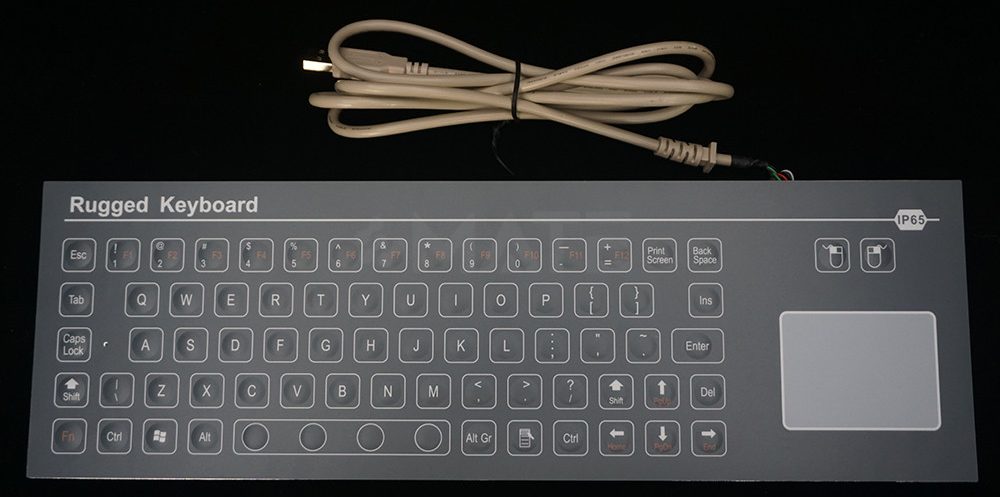 MKA-69P-V1 промышленная мембранная клавиатура с тачпадом, IP67