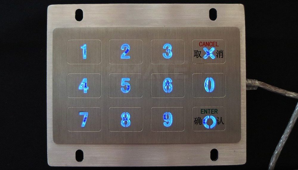 MKA-34-NL-V2 промышленная клавиатура, 12 клавиш, ИК-сенсор, IP67