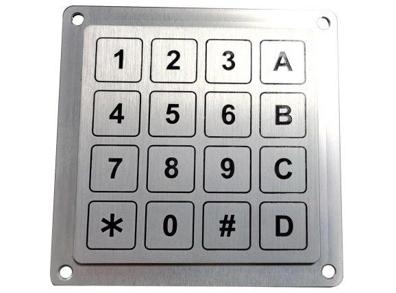 MKA-44N-MX-V6 промышленная металлическая клавиатура, 16 клавиш, IP68