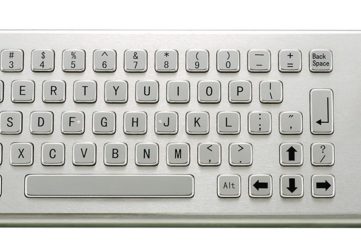 MKA-60-BM компактная промышленная металлическая клавиатура с трекболом