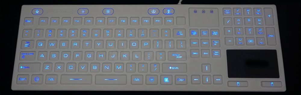 MKB-107-PNLM медицинская клавиатура с тачпадом
