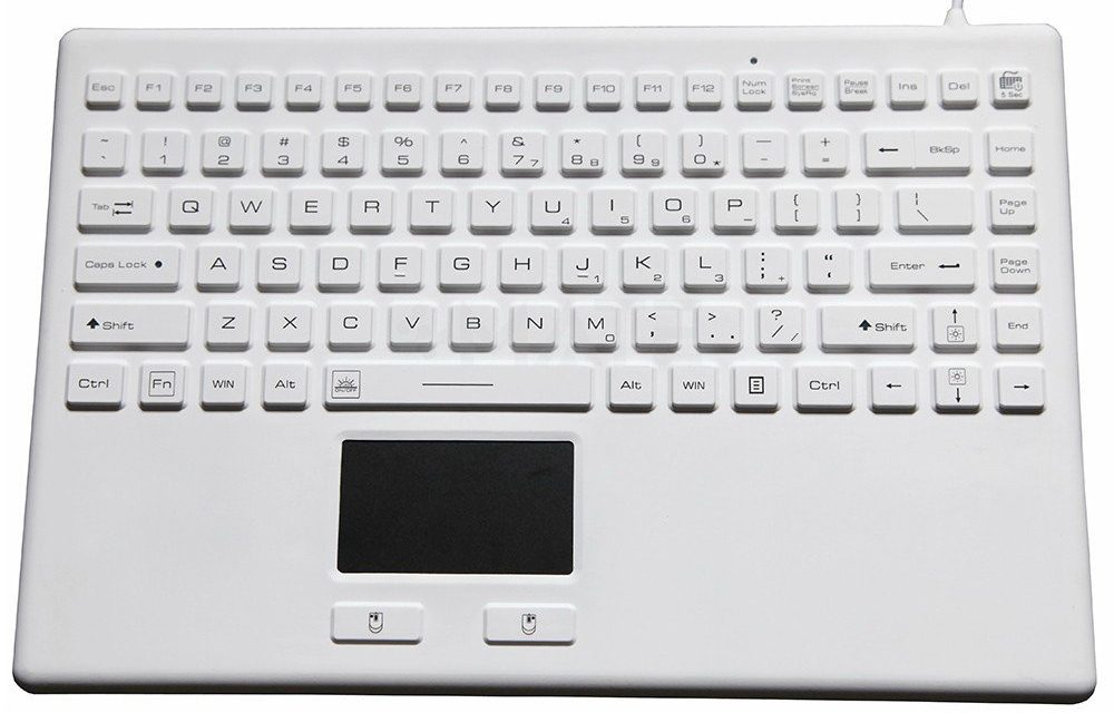 MKB-89-PLM-V1 медицинская настольная клавиатура с тачпадом, подсветкой, IP68