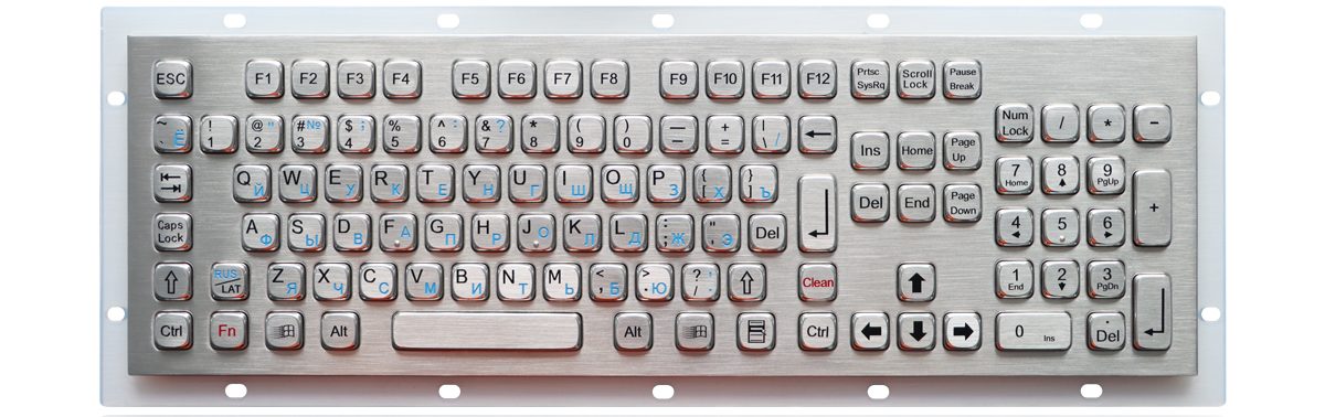 K-TEK-A396KP-FN-DWP промышленная клавиатура, 108 клавиш, IP65