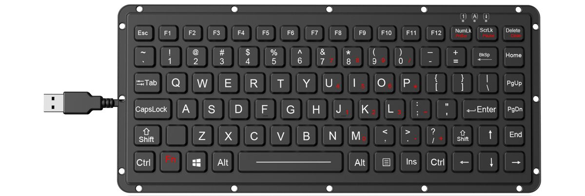 K-TEK-M270-FN-ML силиконовая клавиатура IP65