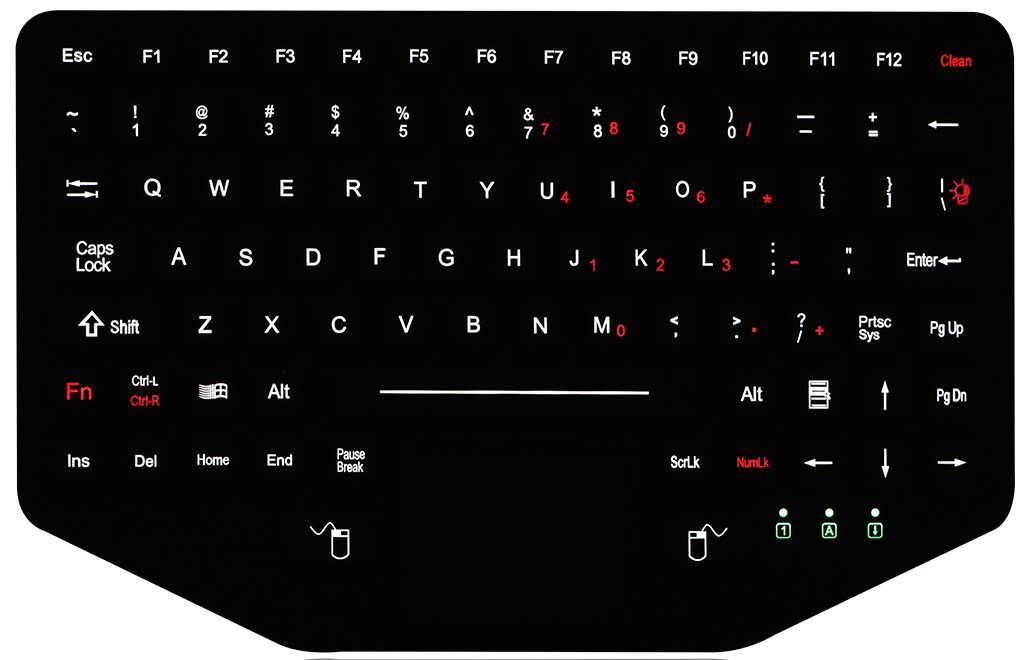 K-TEK-M275TP-FN-BL-NV-EMC-151B силиконовая клавиатура