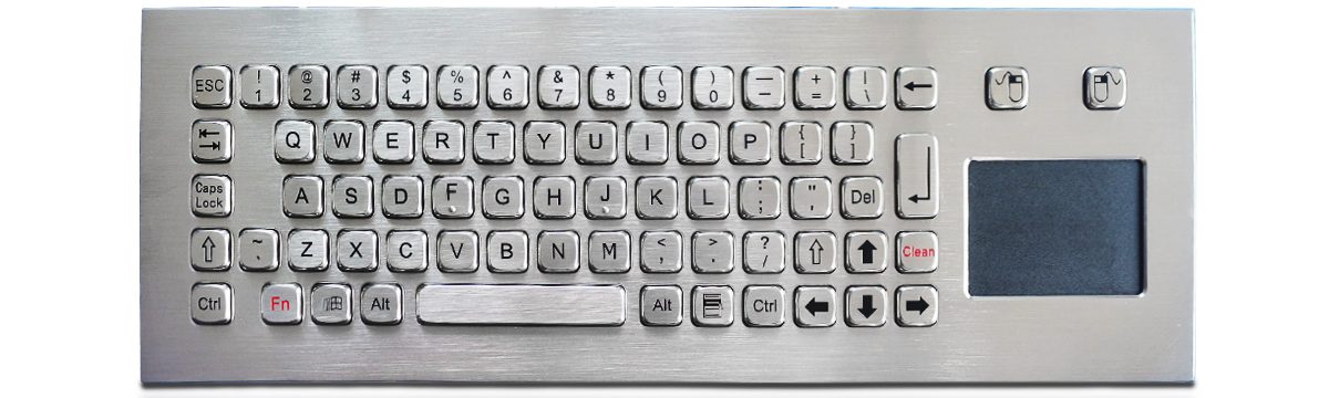 K-TEK-A361TP-DWP промышленная клавиатура с тачпадом, 70 клавиш, IP65