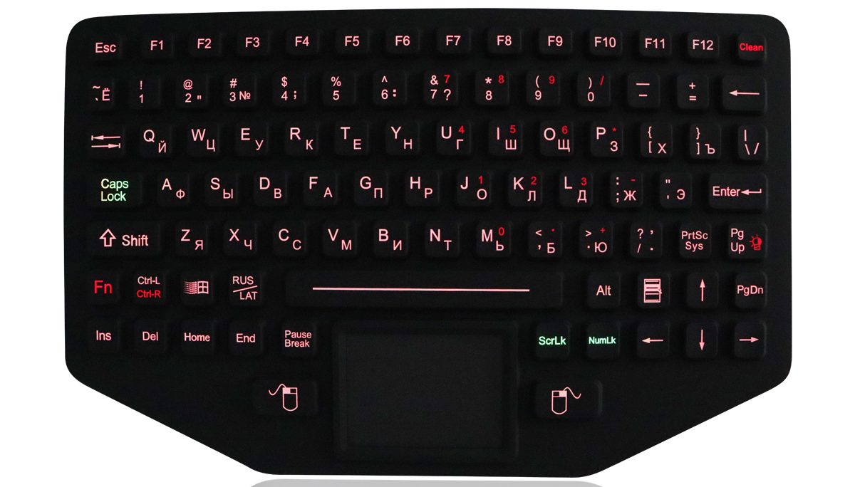 K-TEK-M275TP-FN-BL-ML-OEM силиконовая клавиатура