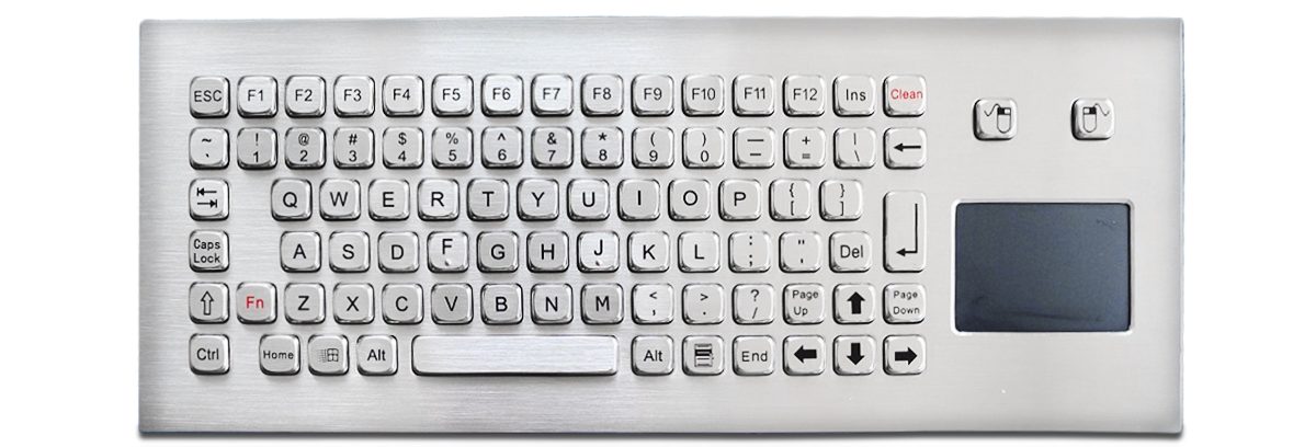 K-TEK-A361TP-FN-DWP промышленная антивандальная клавиатура с тачпадом