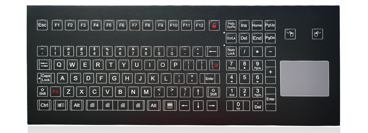 K-TEK-D410TP-KP-FN-BL-SW IP65 мембранная клавиатура