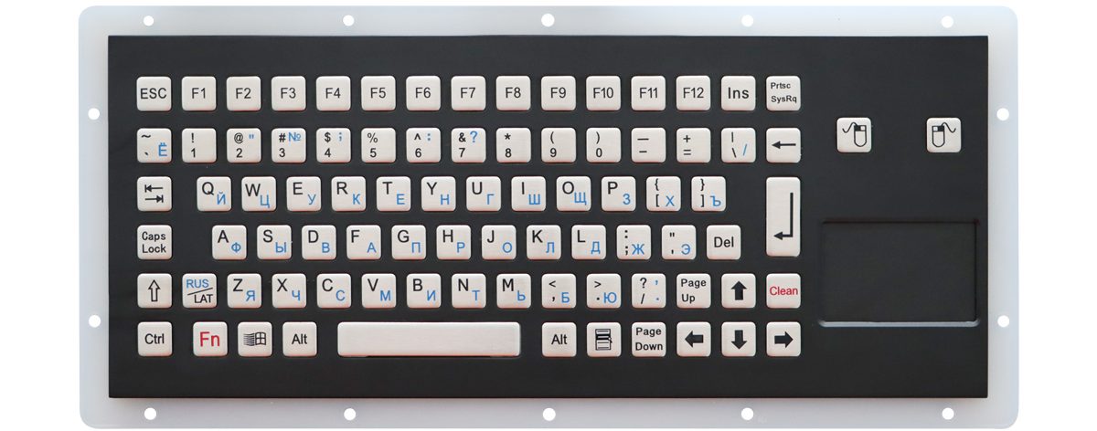 K-TEK-B255TP-FN-UT-BT-DWP промышленная клавиатура с тачпадом