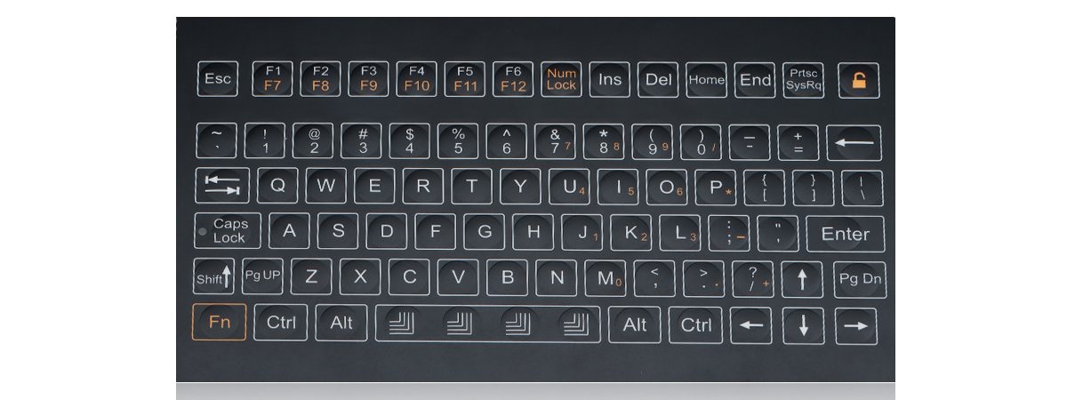K-TEK-D256-FN-SW мембранная промышленная клавиатура