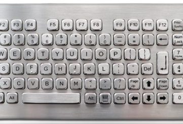 K-TEK-A360KP-FN-DWP нержавеющая клавиатура, 102 клавиши, IP65, панельный монтаж
