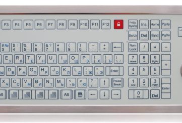 K-TEK-D410-OTB-KP-FN-SW-DT мембранная клавиатура с трекболом
