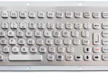 K-TEK-A392-MTB-FN-DWP промышленная клавиатура с трекболом, 91 клавиша, IP65