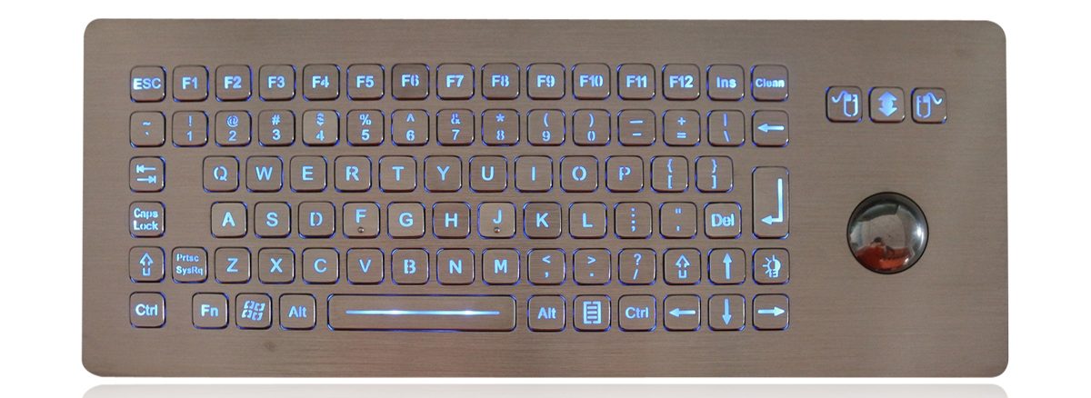 K-TEK-B361-OTB-FN-BL-DWP компактная промышленная клавиатура
