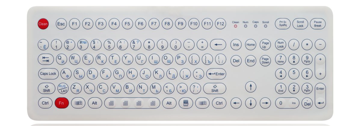 K-TEK-D399KP-FN-DT мембранная промышленная клавиатура
