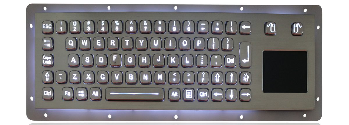 K-TEK-A343TP-BL-DWP промышленная клавиатура с тачпадом