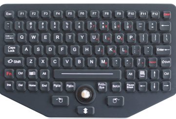 K-TEK-M275-OTB-FN-OEM промышленная силиконовая клавиатура с оптическим трекболом