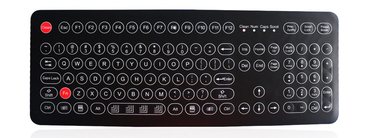 K-TEK-D396KP-FN-DT промышленная мембранная клавиатура