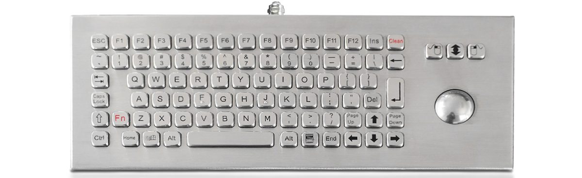 K-TEK-A361-OTB-FN-DT-DWP промышленная клавиатура с трекболом