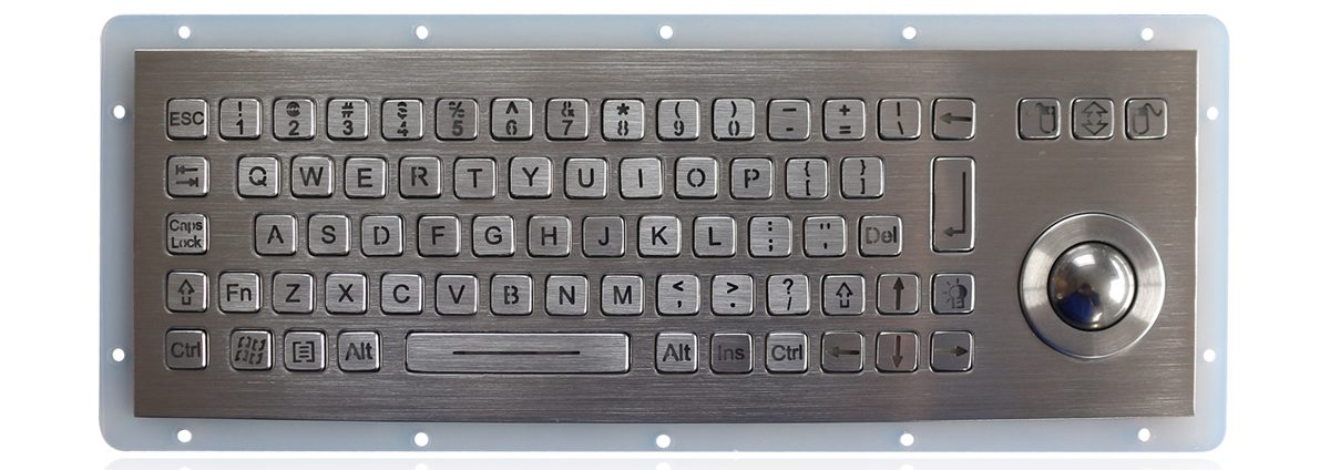 K-TEK-B255-25-OTB-BL-DWP промышленная клавиатура с трекболом