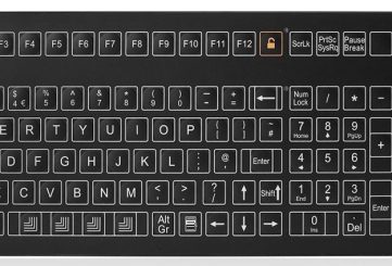 K-TEK-D396-OTB-KP-FN-DT-SW мембранная клавиатура с трекболом