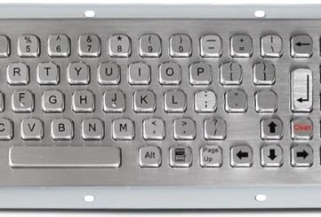 K-TEK-A392-OTB-DWP клавиатура из нержавеющей стали с оптическим трекболом