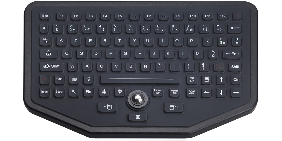 K-TEK-M275-OTB-FN-DT промышленная клавиатура с трекболом