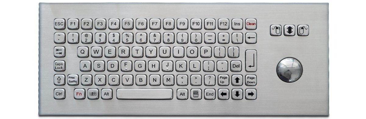 K-TEK-A361-OTB-FN-DWP промышленная клавиатура с трекболом