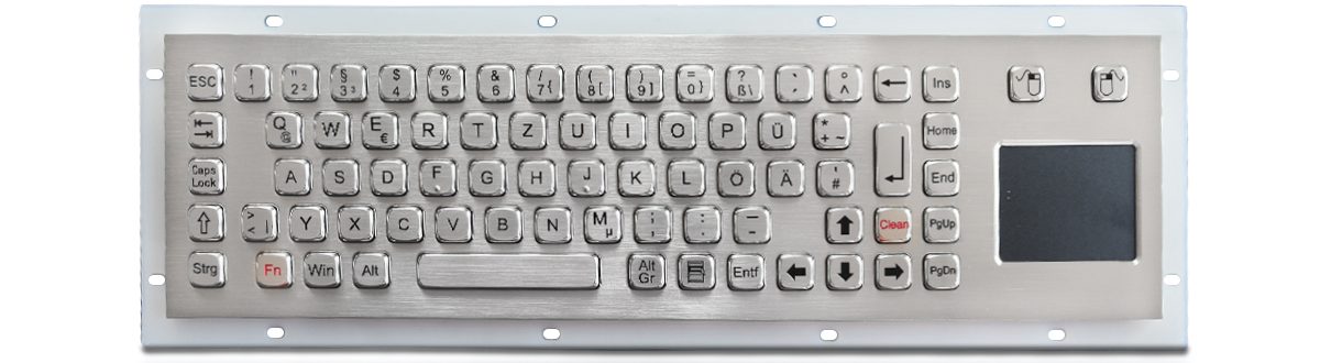 K-TEK-A392TP-DWP промышленная клавиатура с тачпадом