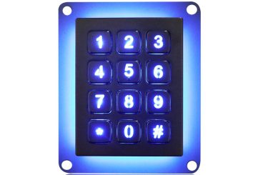 K-TEK-A63KP-12-AC-BL-DWP промышленный кейпад с подсветкой 63*82