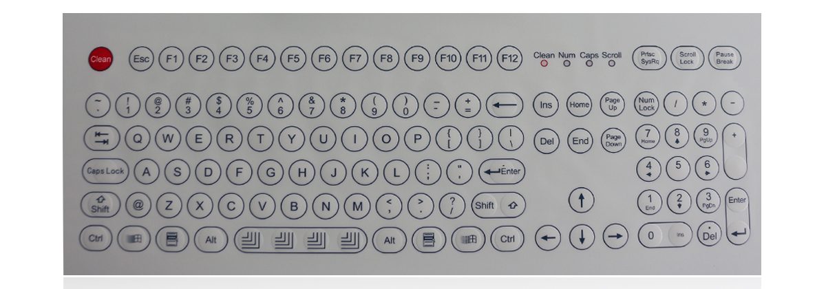 K-TEK-D410KP-FN мембранная промышленная клавиатура