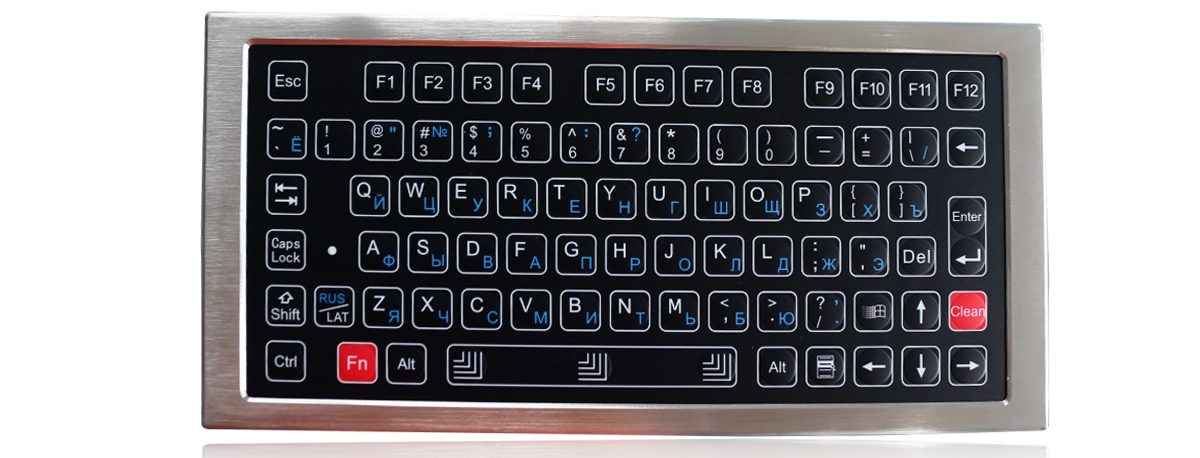 K-TEK-D272-FN-DT-SS мембранная промышленная клавиатура