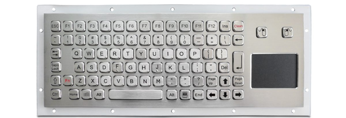 K-TEK-A343TP-FN-DWP промышленная клавиатура с тачпадом