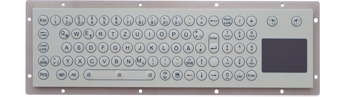 K-TEK-D392TP-KP мембранная клавиатура  с тачпадом