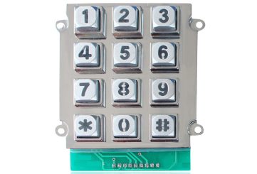 K-TEK-A62KP-AC-BL металлическая клавиатура из цинкового сплава с 12 клавишами
