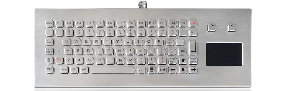 K-TEK-A369TP-FN-DT-DWP промышленная настольная клавиатура с трекпадом, IP68