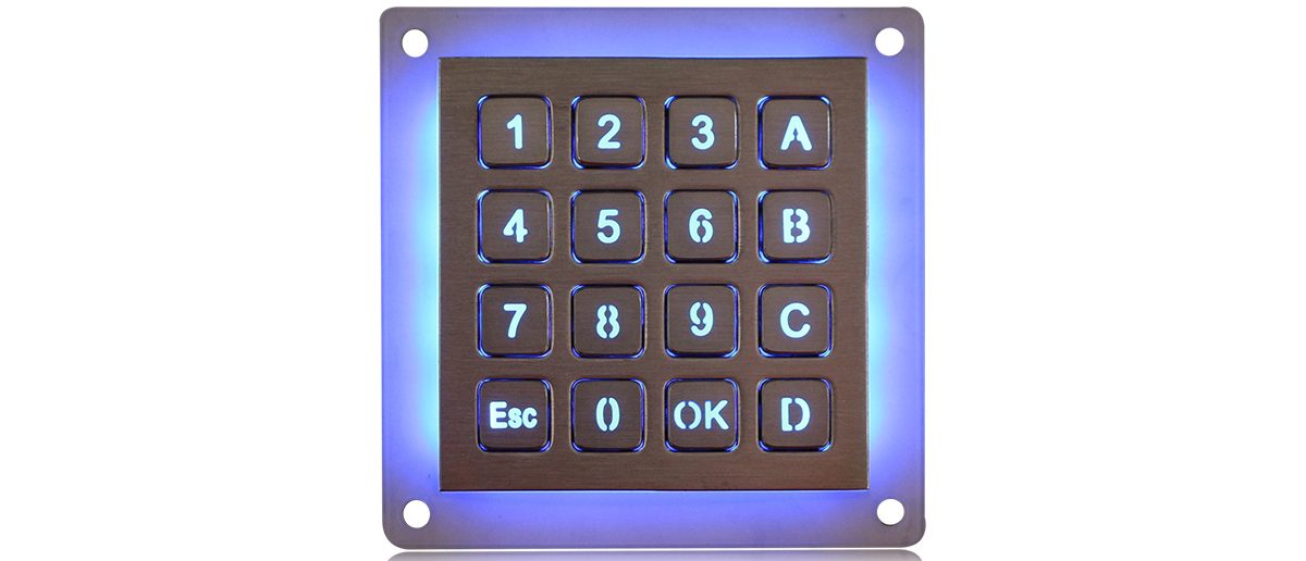 K-TEK-B60-16-KP-BL-DWP компактная промышленная клавиатура