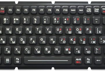 K-TEK-M270-FN-BL-IL-OEM силиконовая клавиатура с красной подсветкой