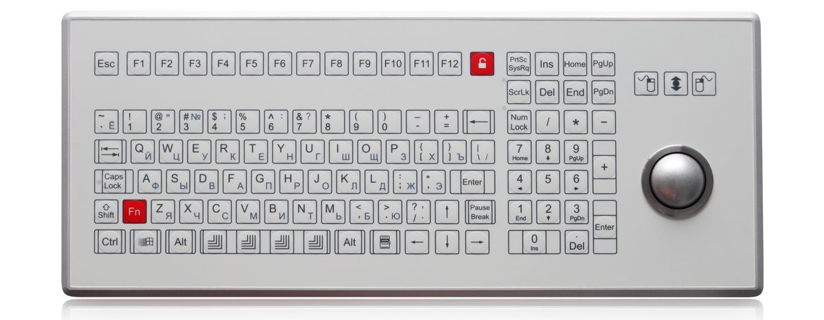 K-TEK-D410-OTB-KP-FN-SW-EP мембранная промышленная клавиатура