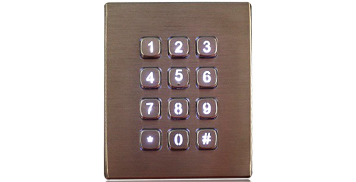 K-TEK-A88KP-BL-DT-DWP настольный кейпад с подсветкой 100*120, IP68