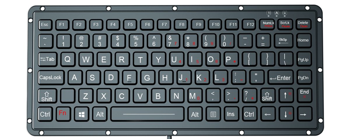 K-TEK-M270-FN-BL-ML+M73TP силиконовая клавиатура