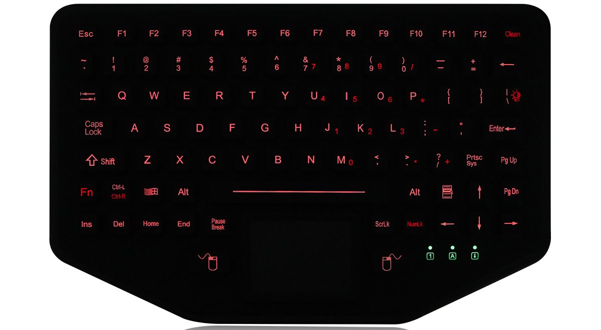K-TEK-M275TP-FN-BL-NV-151B-FDT силиконовая клавиатура с подсветкой